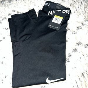 Nike pro crop leggings, black, size small